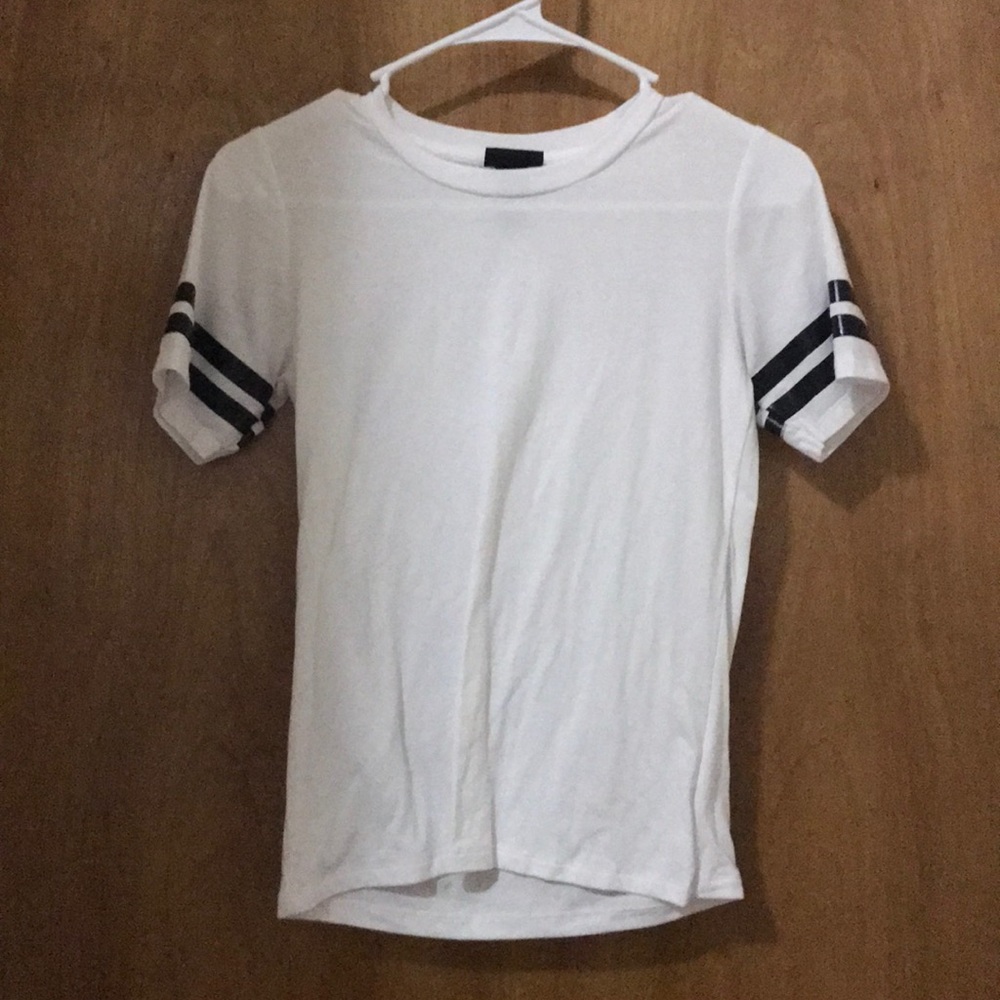 White varsity shirt